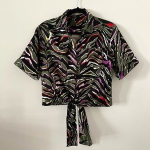 Balenciaga Paris RARE tiger stripe cropped shirt